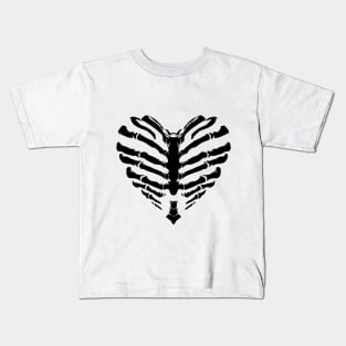 Image: Heart, Bones (black) Kids T-Shirt